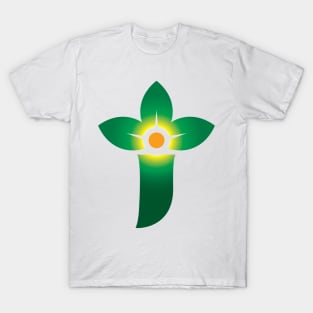 Letter J Green Leaf Crown T-Shirt